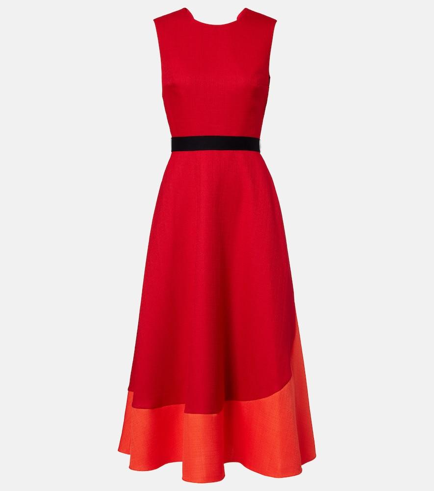 roksanda mire colorblocked midi dress