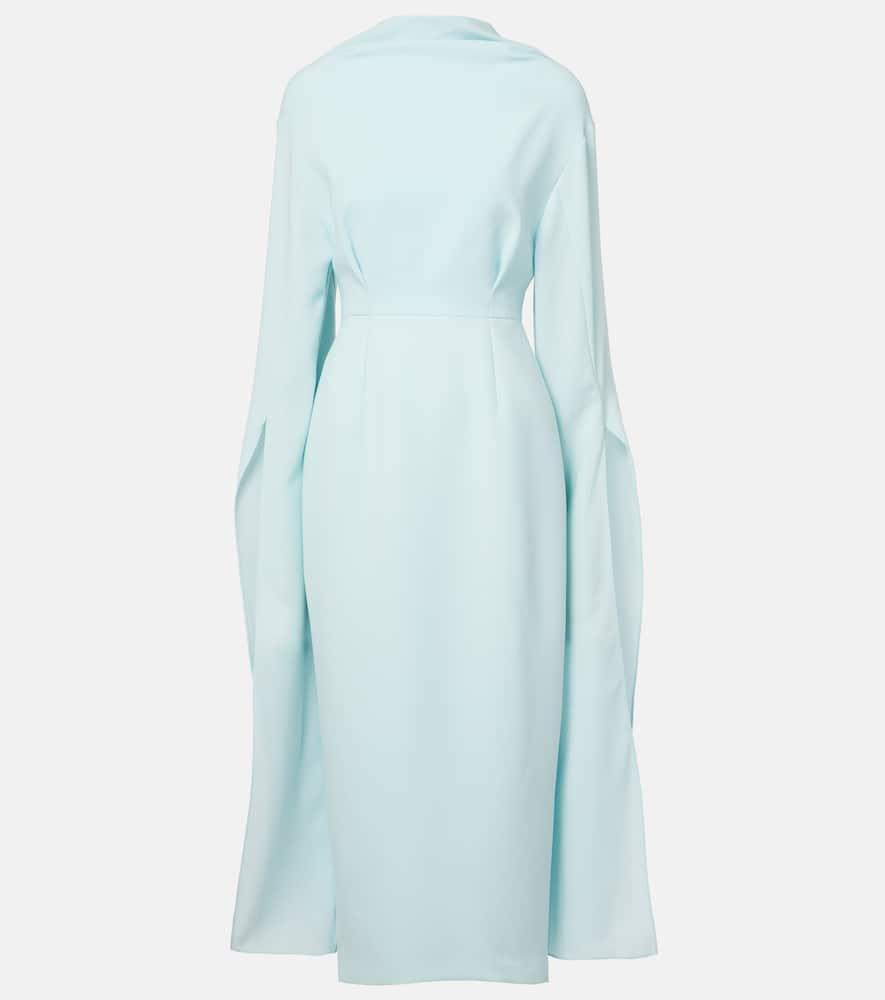 roksanda nour draped crêpe midi dress