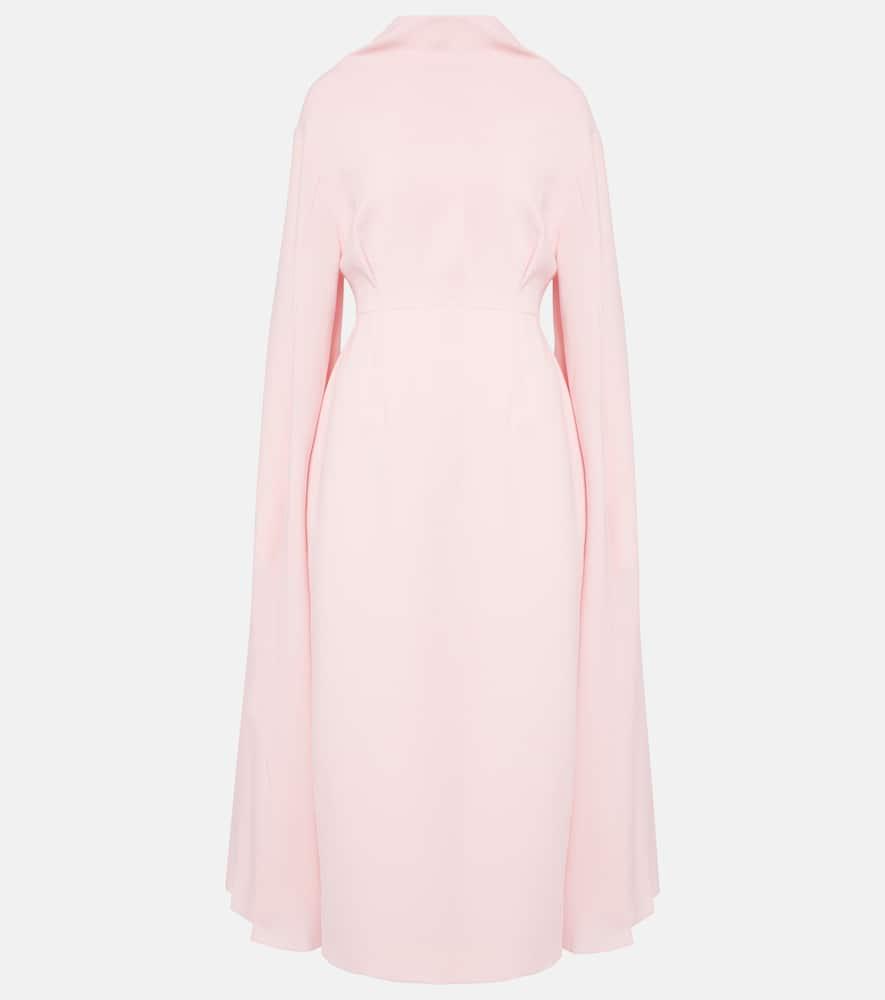 roksanda nour draped crêpe midi dress