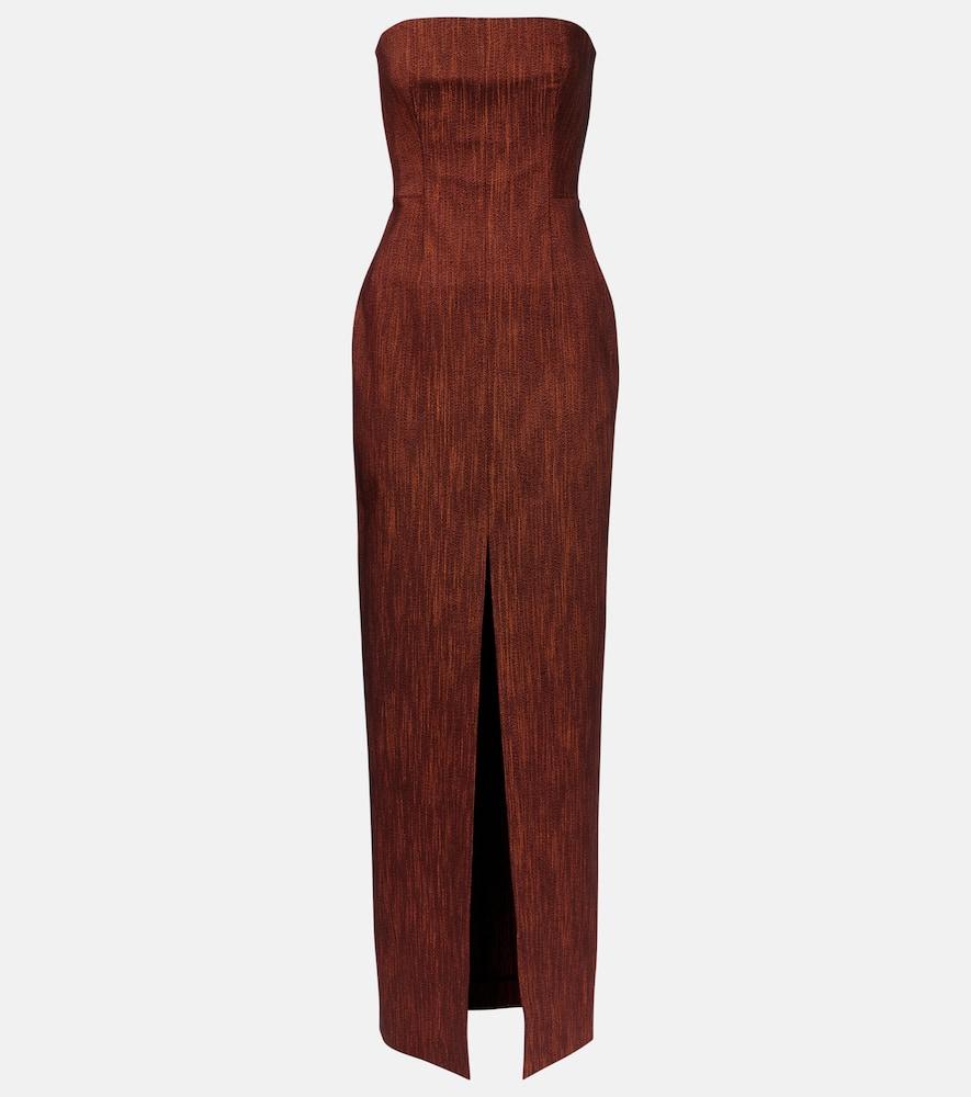 roksanda shani wool and cotton bustier gown