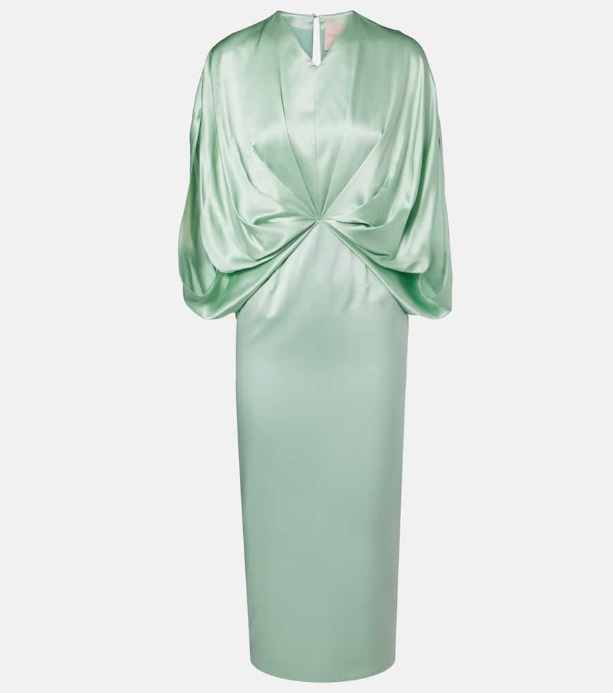 roksanda tari gathered silk cocktail dress