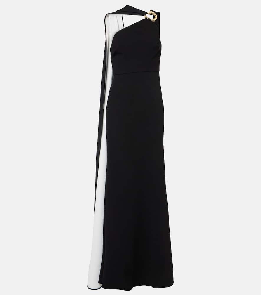 roland mouret asymmetric caped cady gown