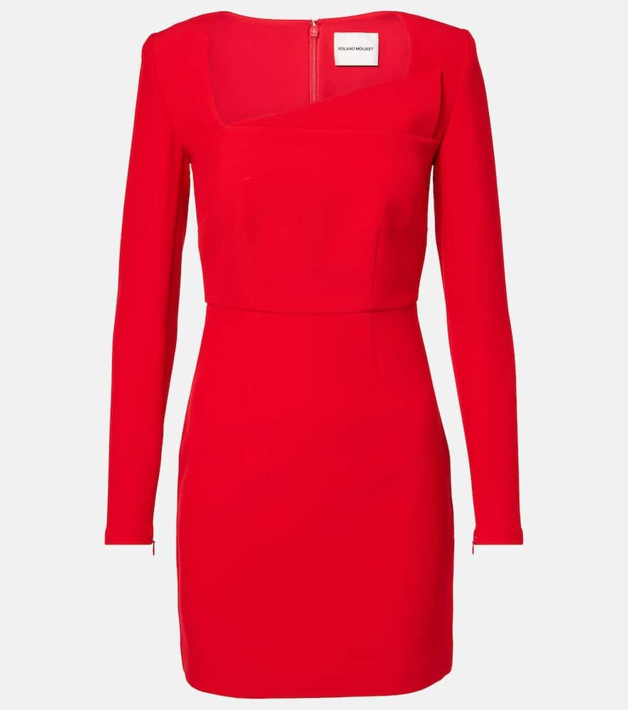 roland mouret asymmetric crêpe minidress
