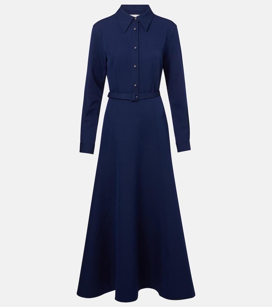 roland mouret belted crêpe shirt dress