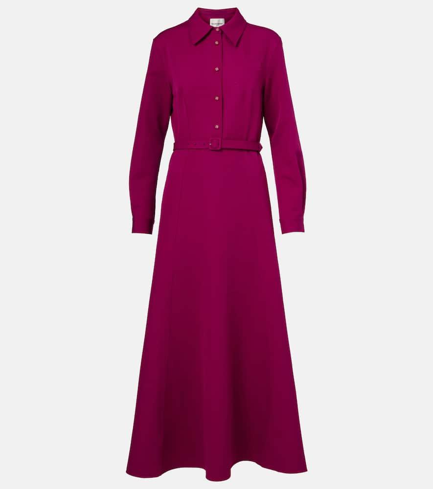 roland mouret belted crêpe shirt dress