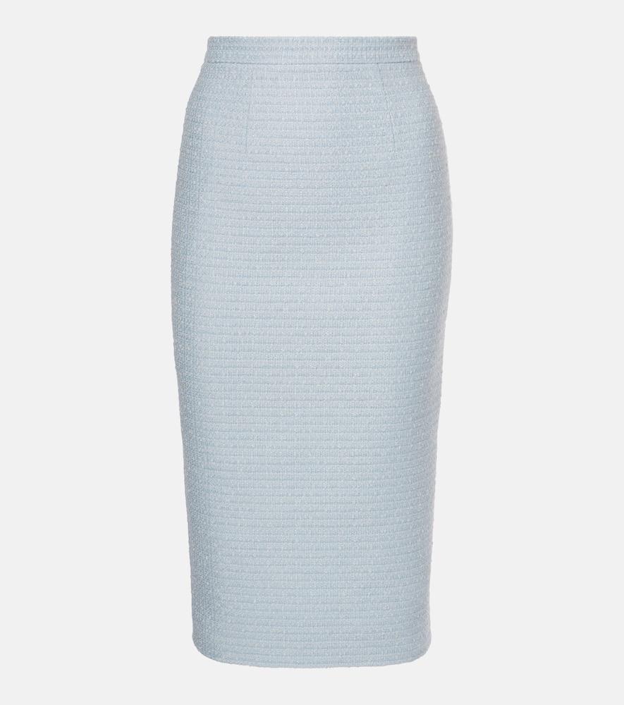 roland mouret bouclé midi skirt