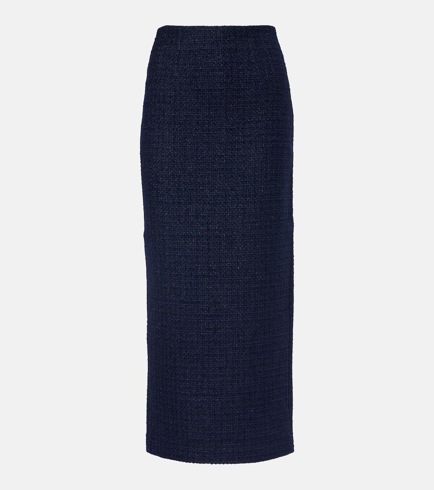 roland mouret bouclé midi skirt