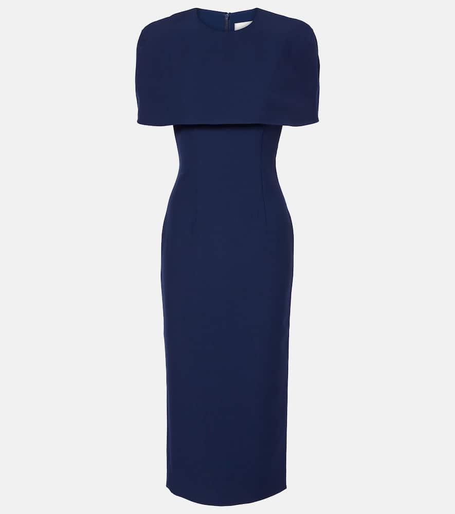 roland mouret caped crêpe cocktail dress