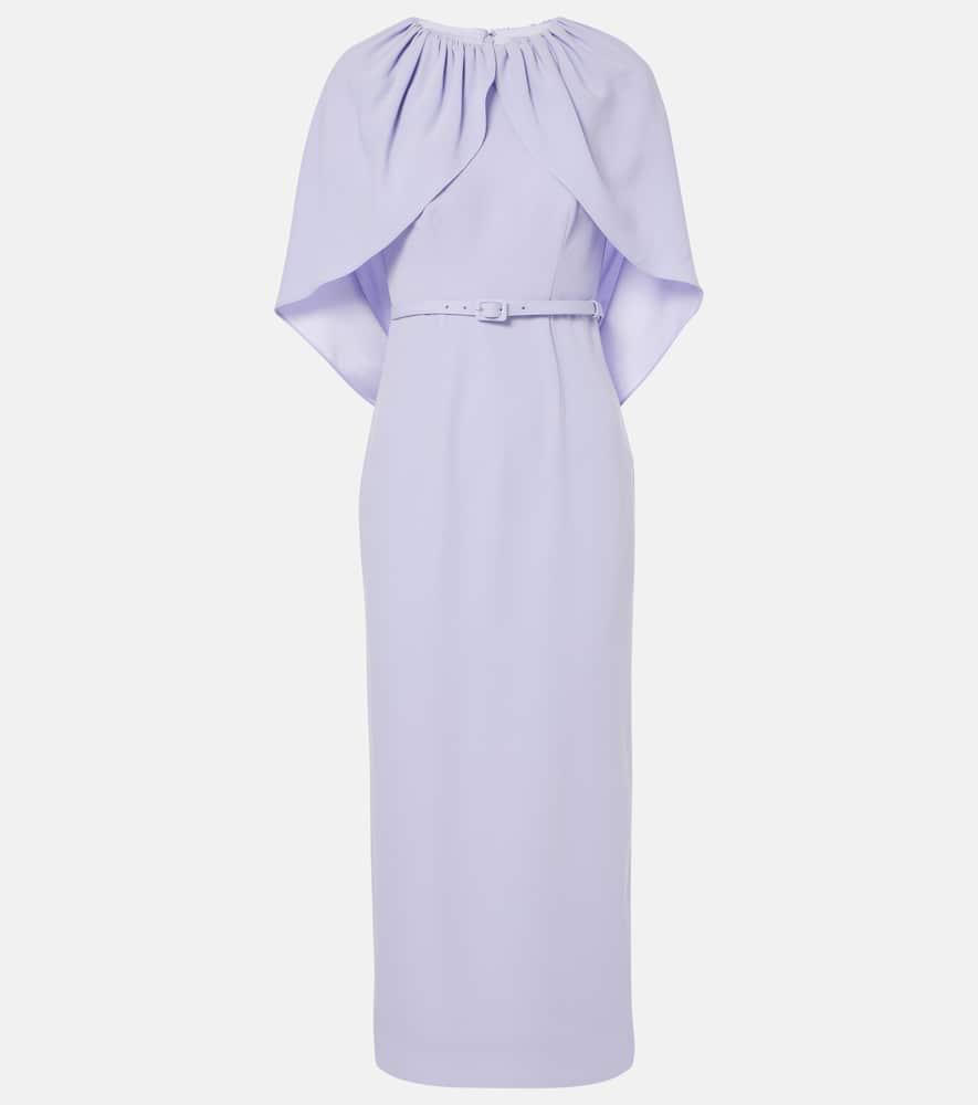 roland mouret caped crêpe satin cocktail dress