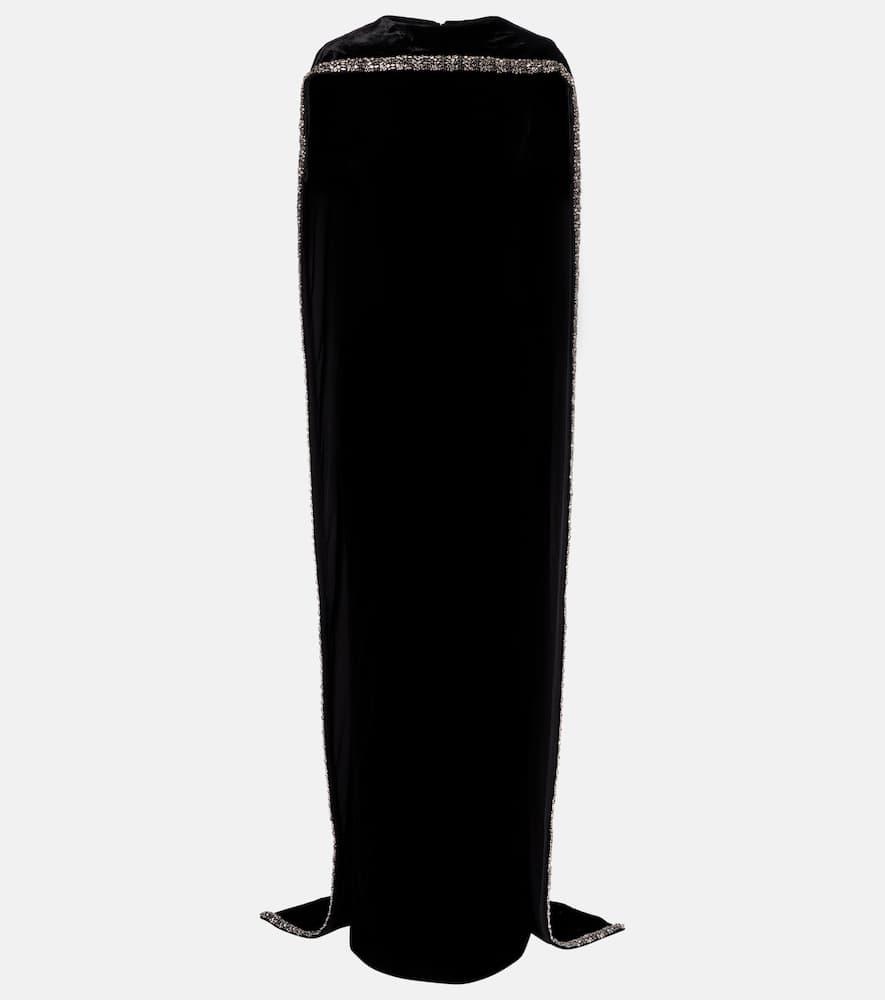 roland mouret caped embellished velvet gown