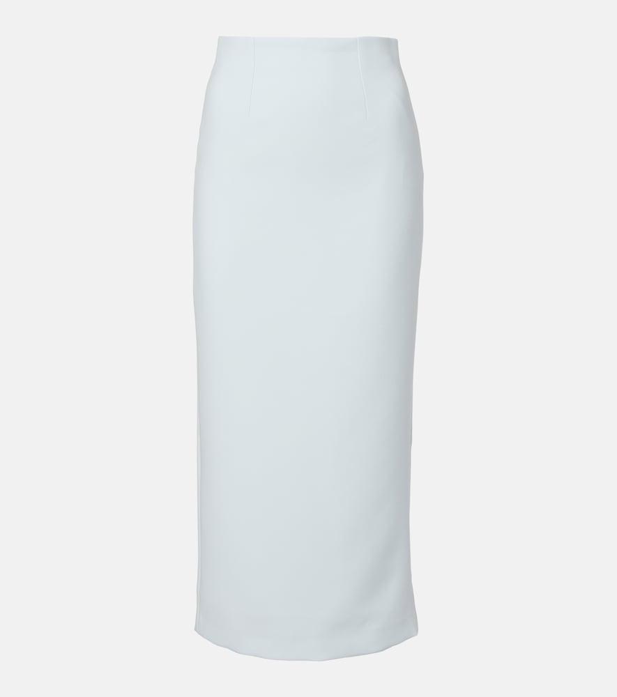roland mouret caped satin crêpe midi skirt
