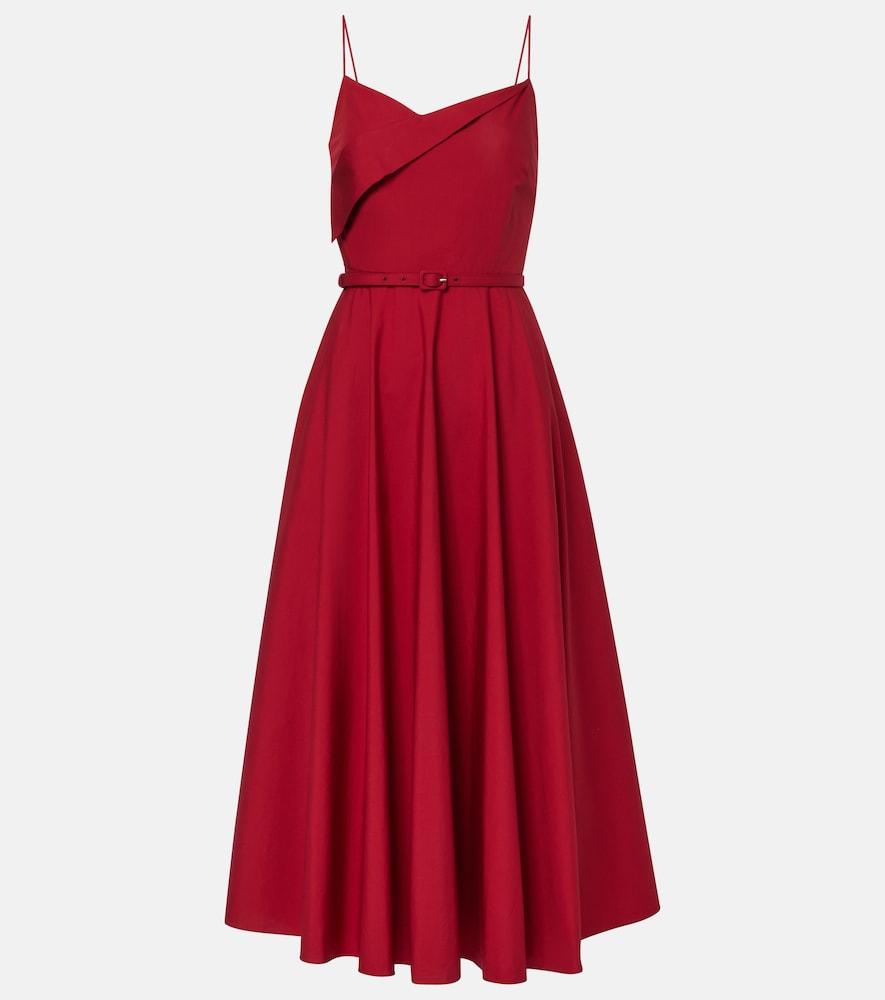 roland mouret cotton poplin midi dress