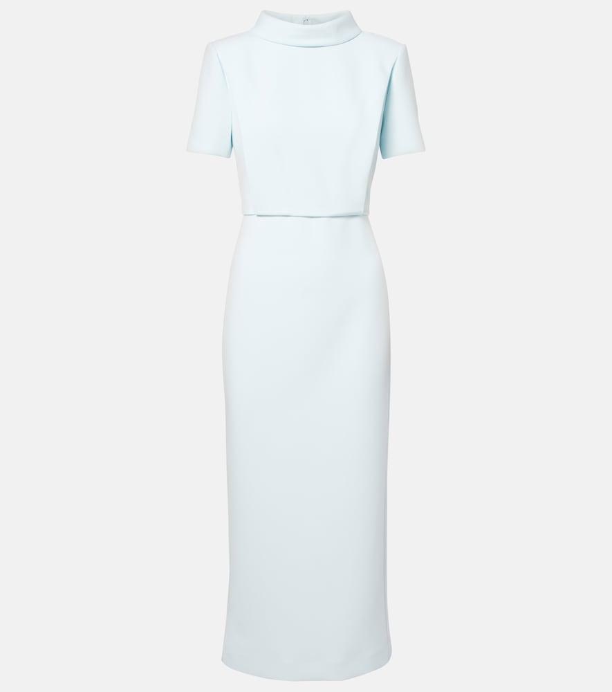 roland mouret crêpe midi dress