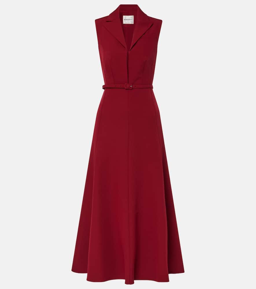 roland mouret crêpe midi dress