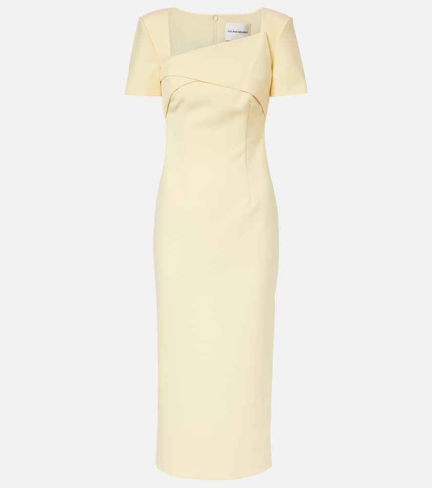 roland mouret draped crêpe cocktail dress