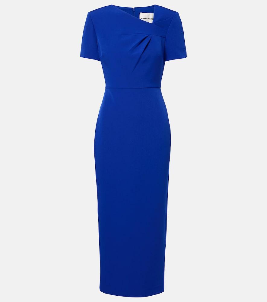 roland mouret draped crêpe midi dress
