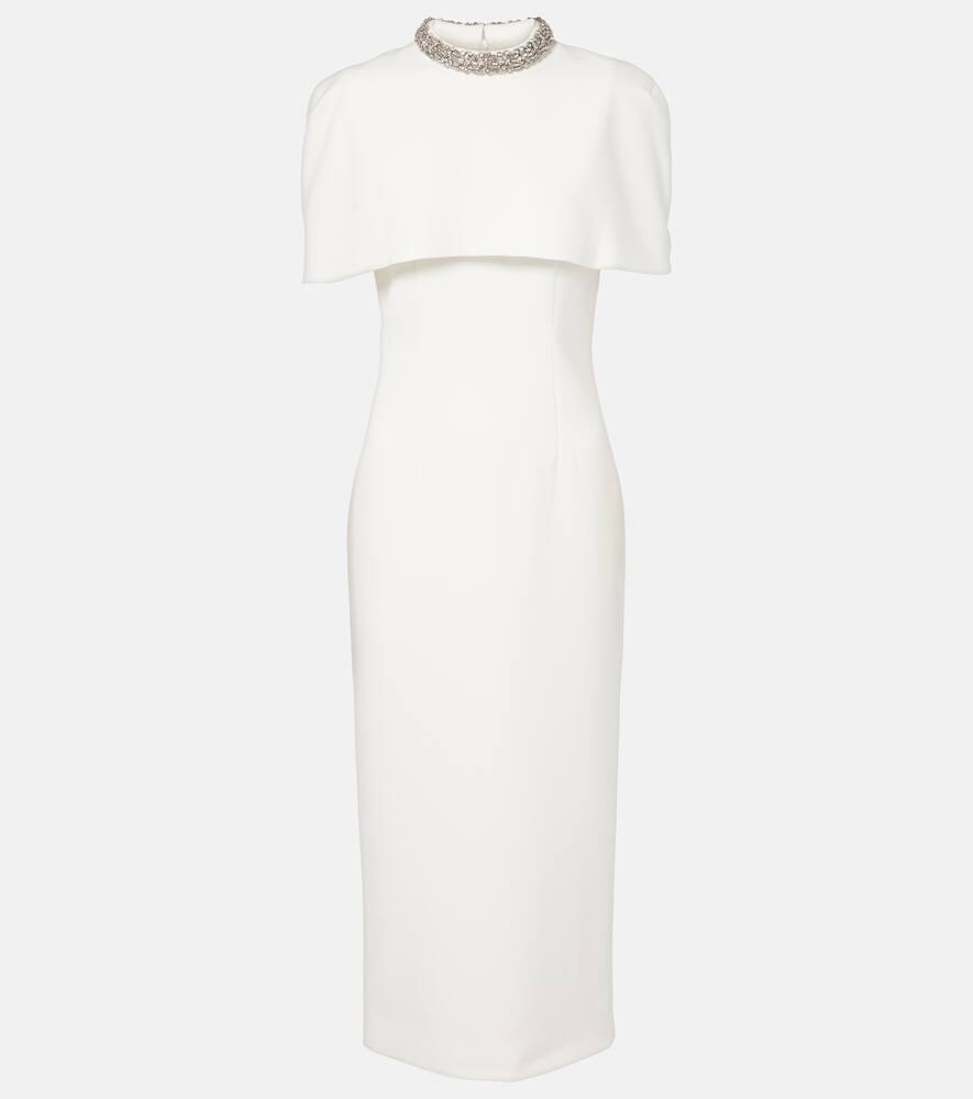 roland mouret embellished crêpe cocktail dress