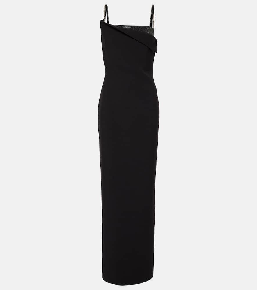 roland mouret embellished crêpe gown