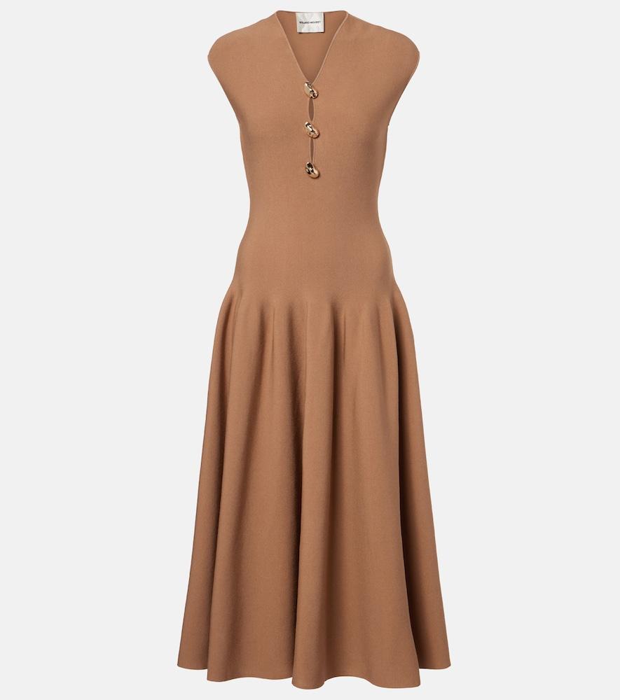 roland mouret embellished midi dress