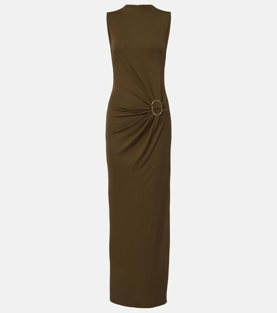 roland mouret gathered jersey maxi dress