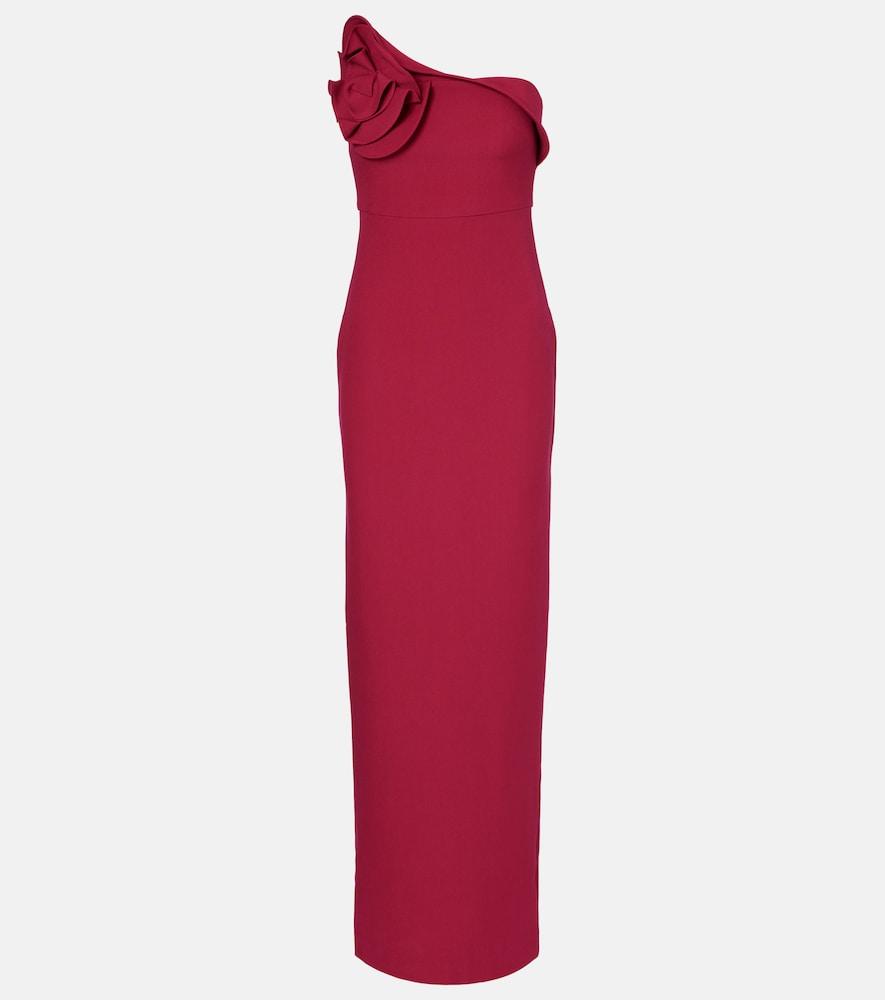 roland mouret one-shoulder crêpe maxi dress