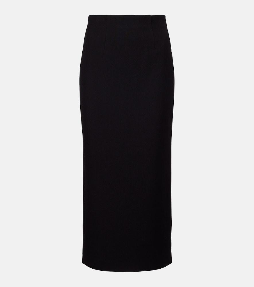 roland mouret pencil crêpe midi skirt