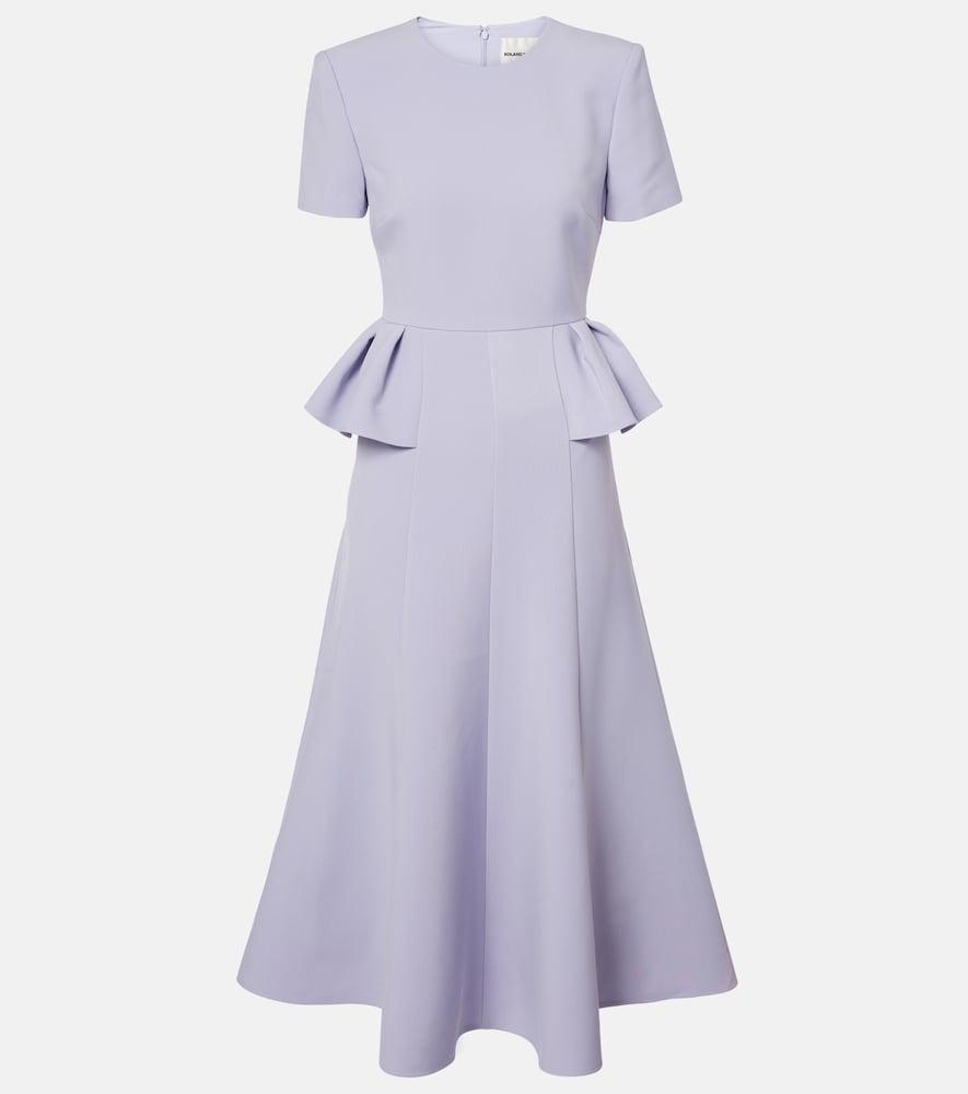 roland mouret peplum crêpe midi dress