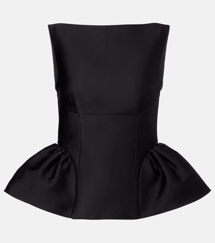 roland mouret peplum taffeta top
