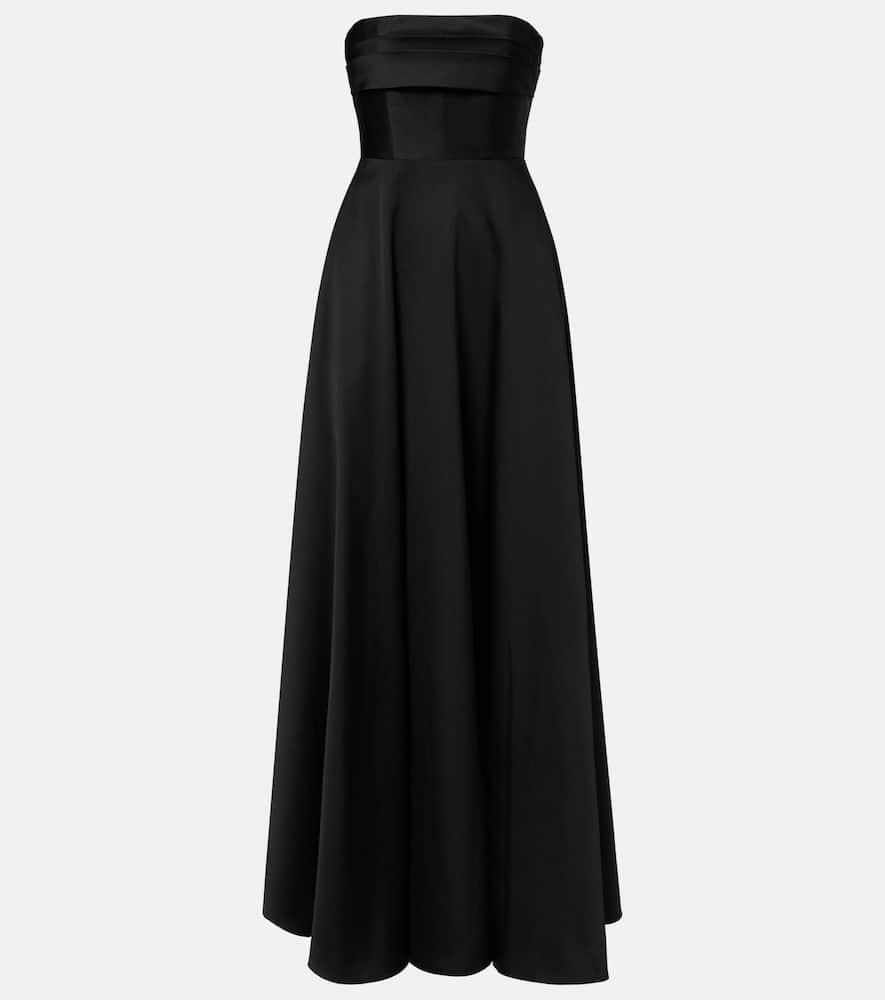 roland mouret pleated taffeta corset gown