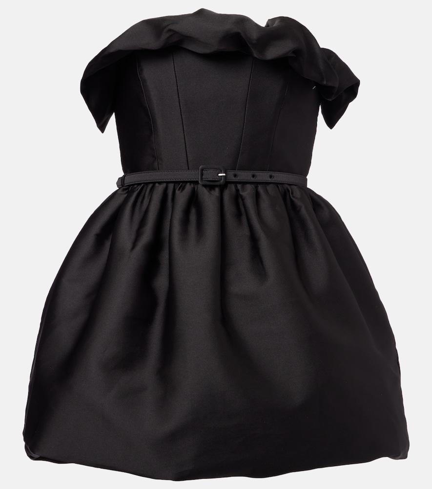 roland mouret ruffled draped strapless minidress