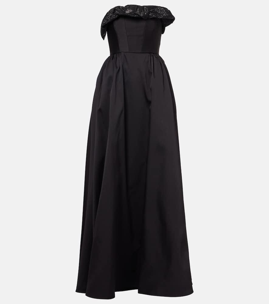 roland mouret ruffled strapless gown