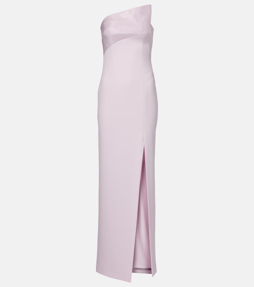 roland mouret ruffled strapless gown