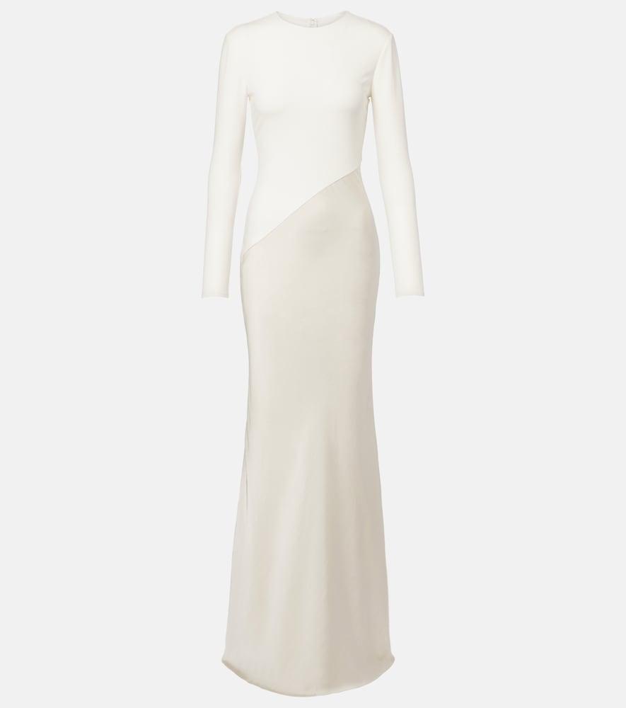 roland mouret satin and jersey gown