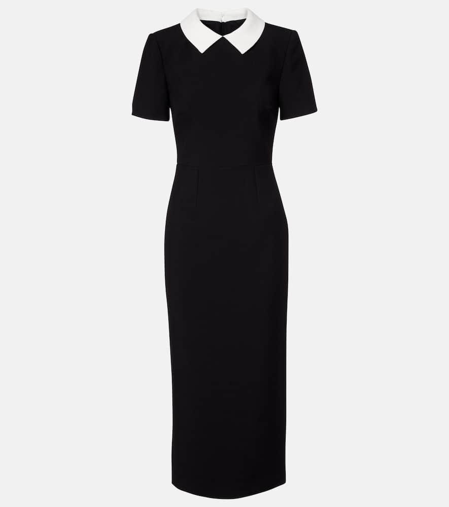 roland mouret satin crêpe midi dress