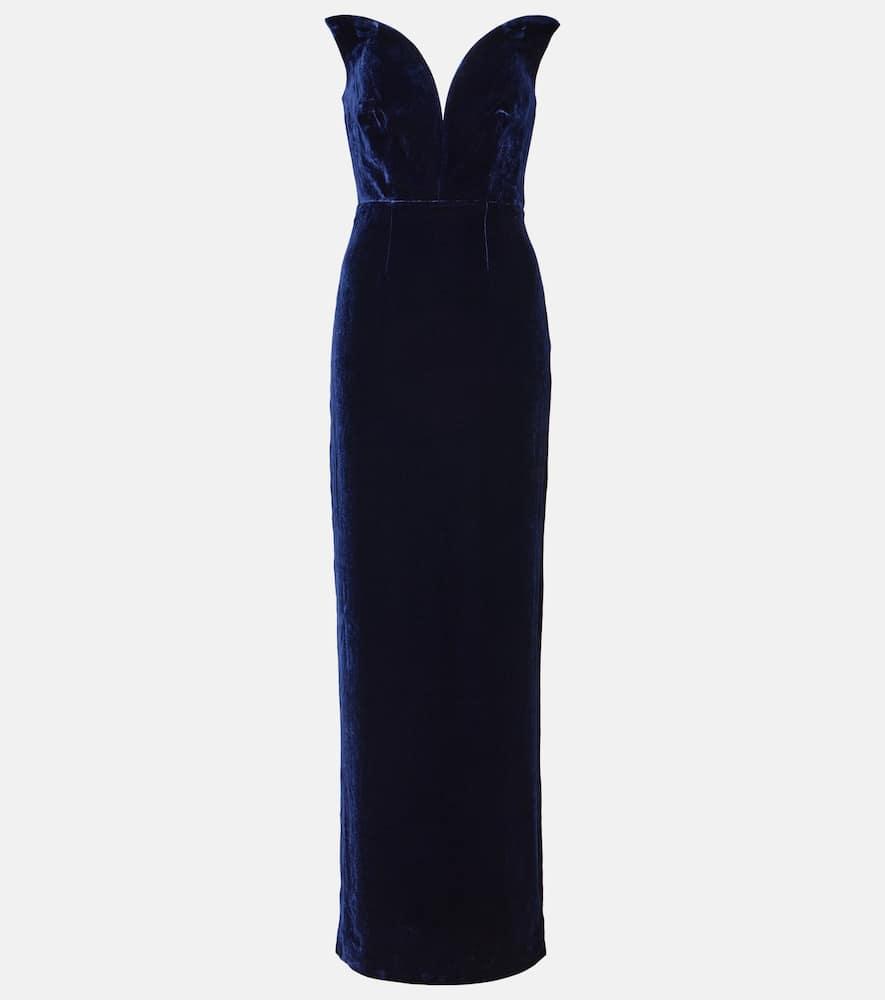 roland mouret strapless velvet gown