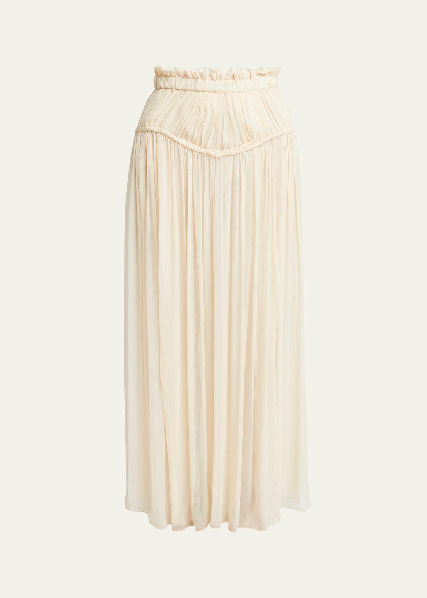 rolande maxi chiffon silk skirt