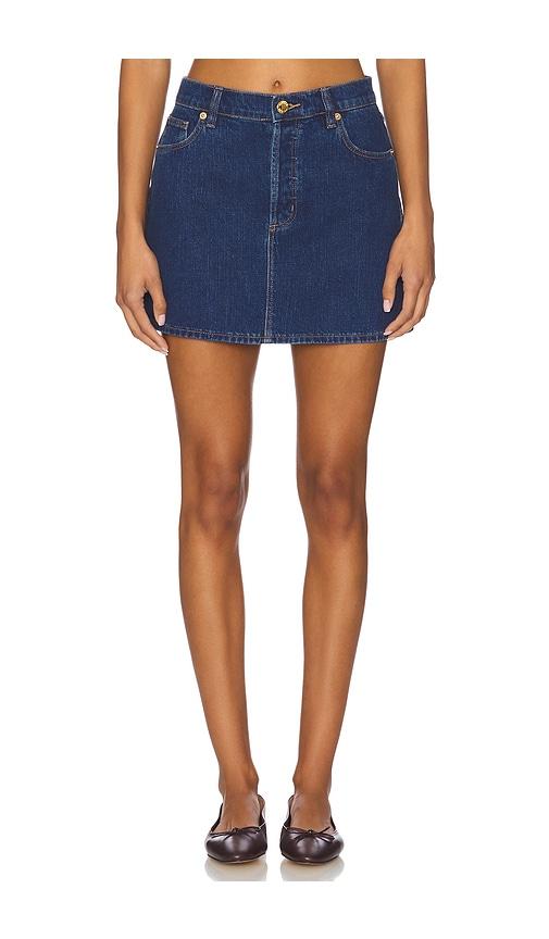 rolla's 90s relaxed mini skirt in blue.