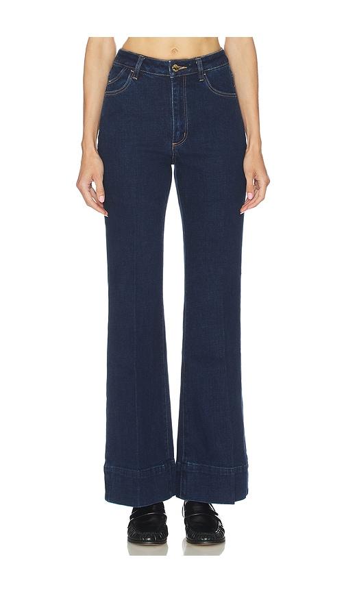 rolla's eastcoast flare jeans in blue.