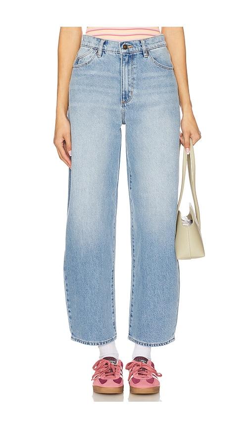 rolla's gigi barrel jeans in blue.