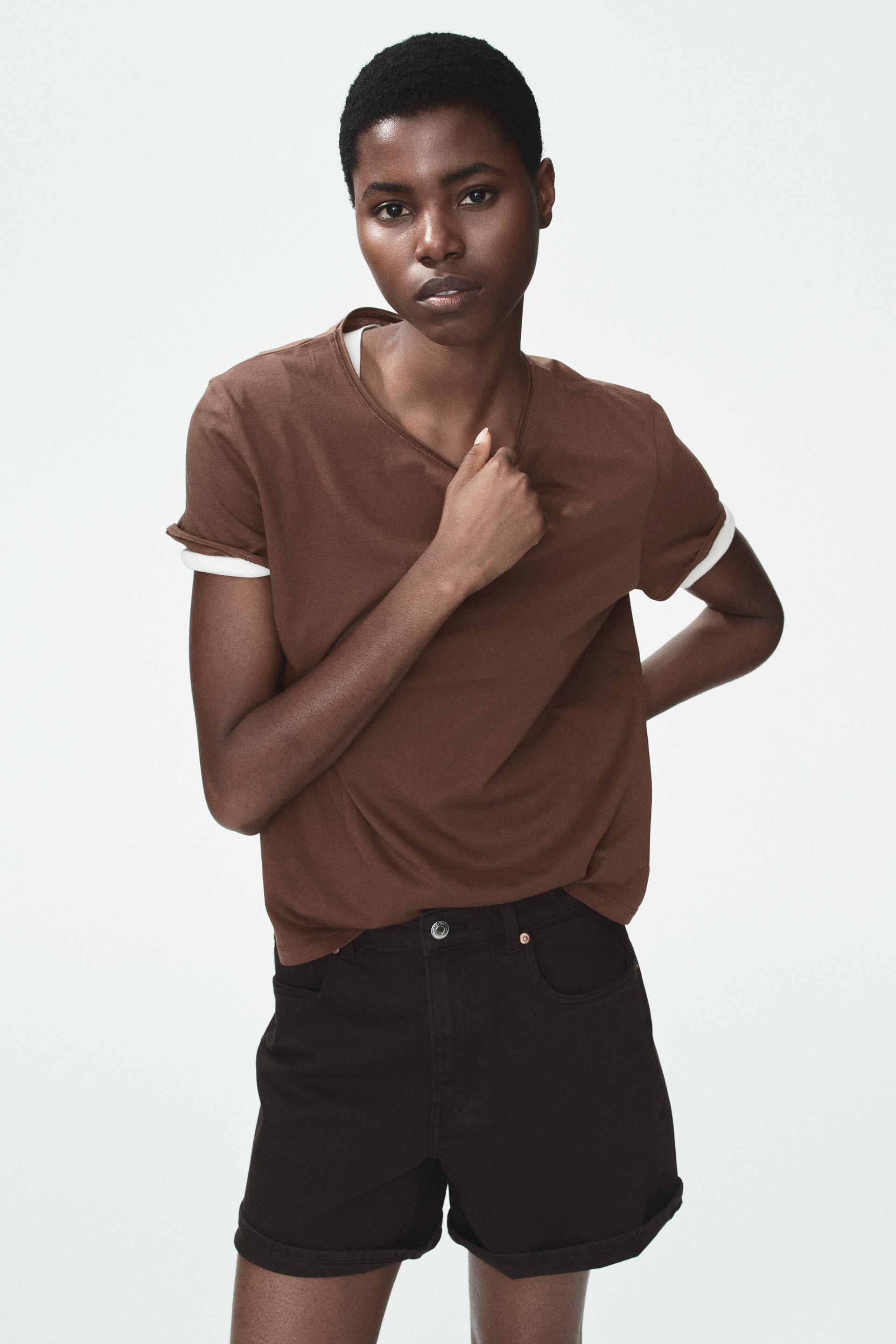 rolled-edge t-shirt