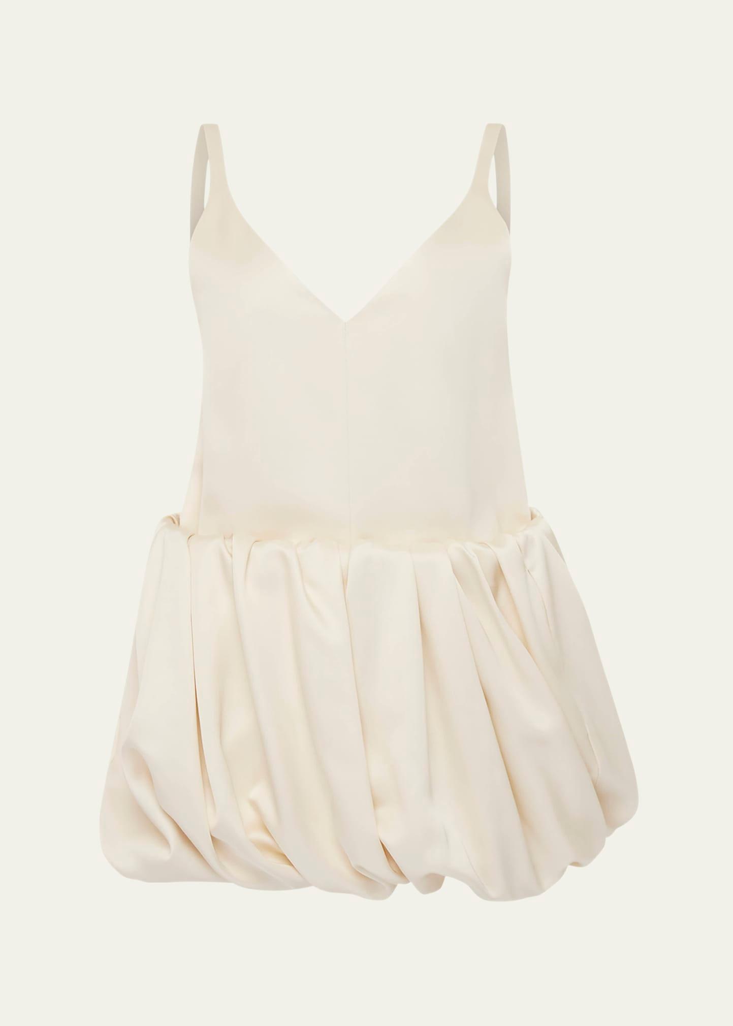 rolled hem duchesse mini dress