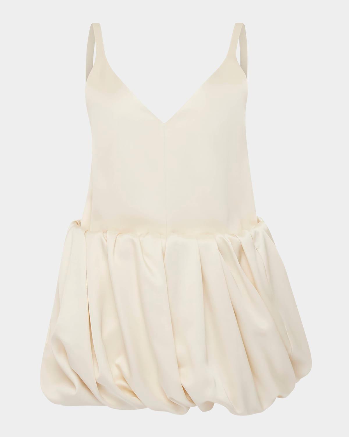 rolled hem duchesse mini dress