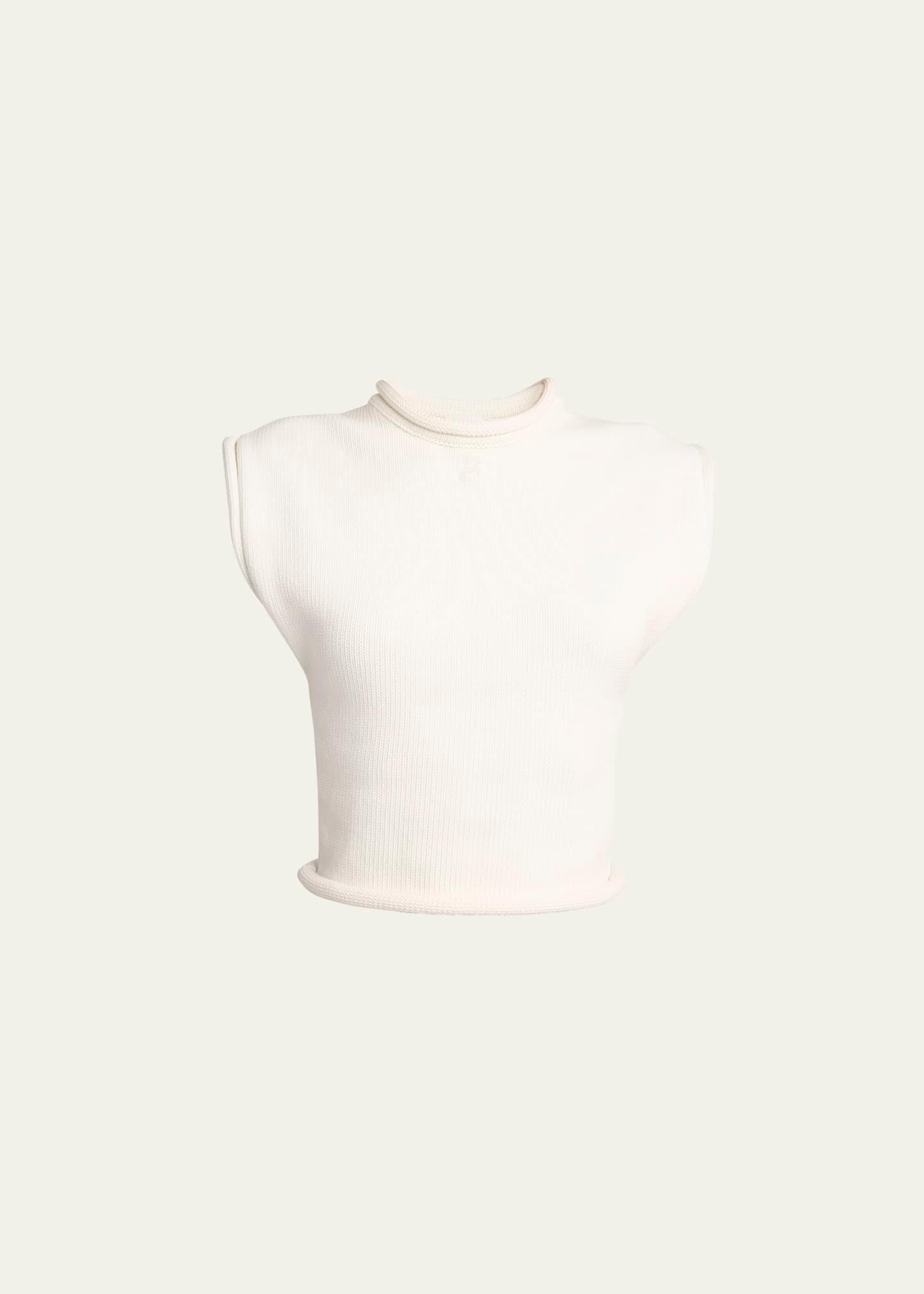 rolled hem knit top