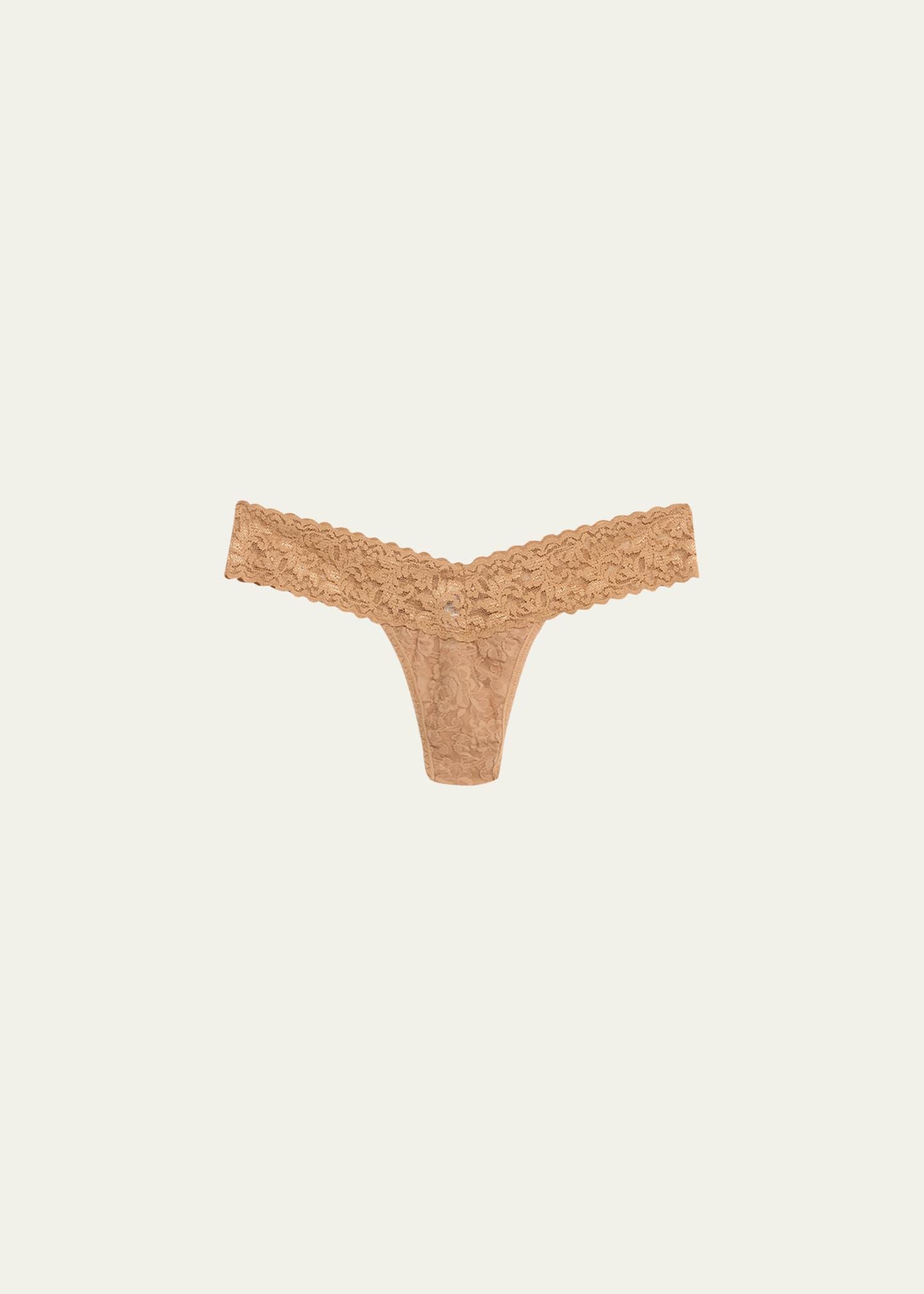 rolled low-rise lace thong