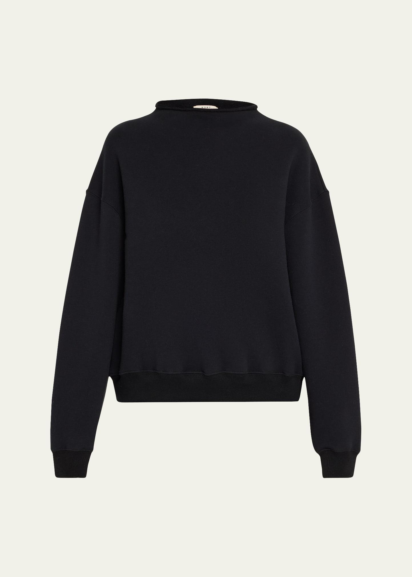 rolled neck sweatshirt