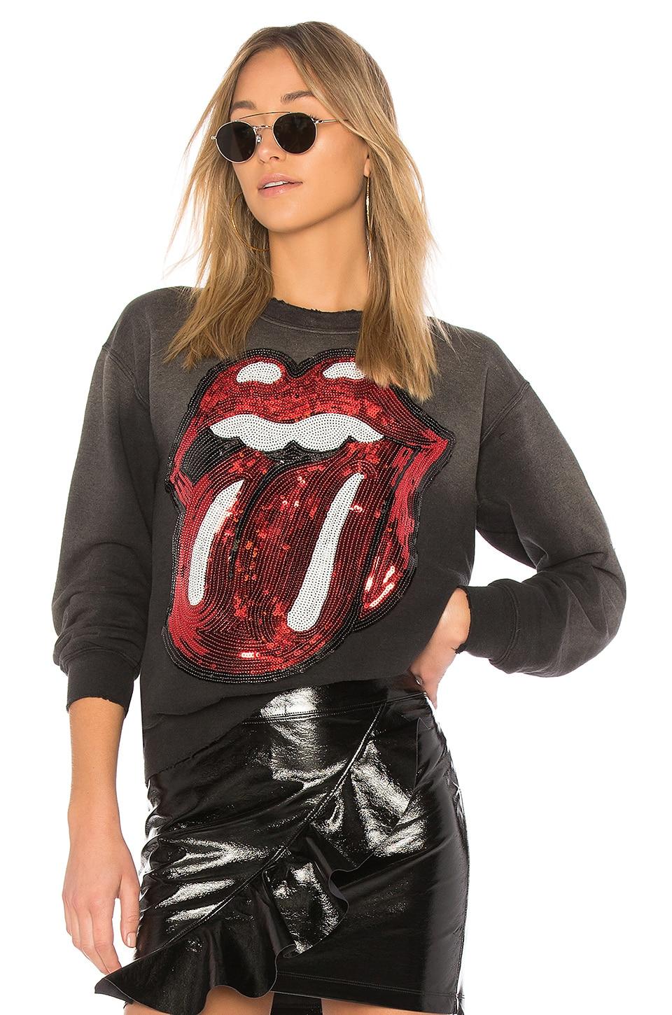 rolling stones sequins sweatshirt