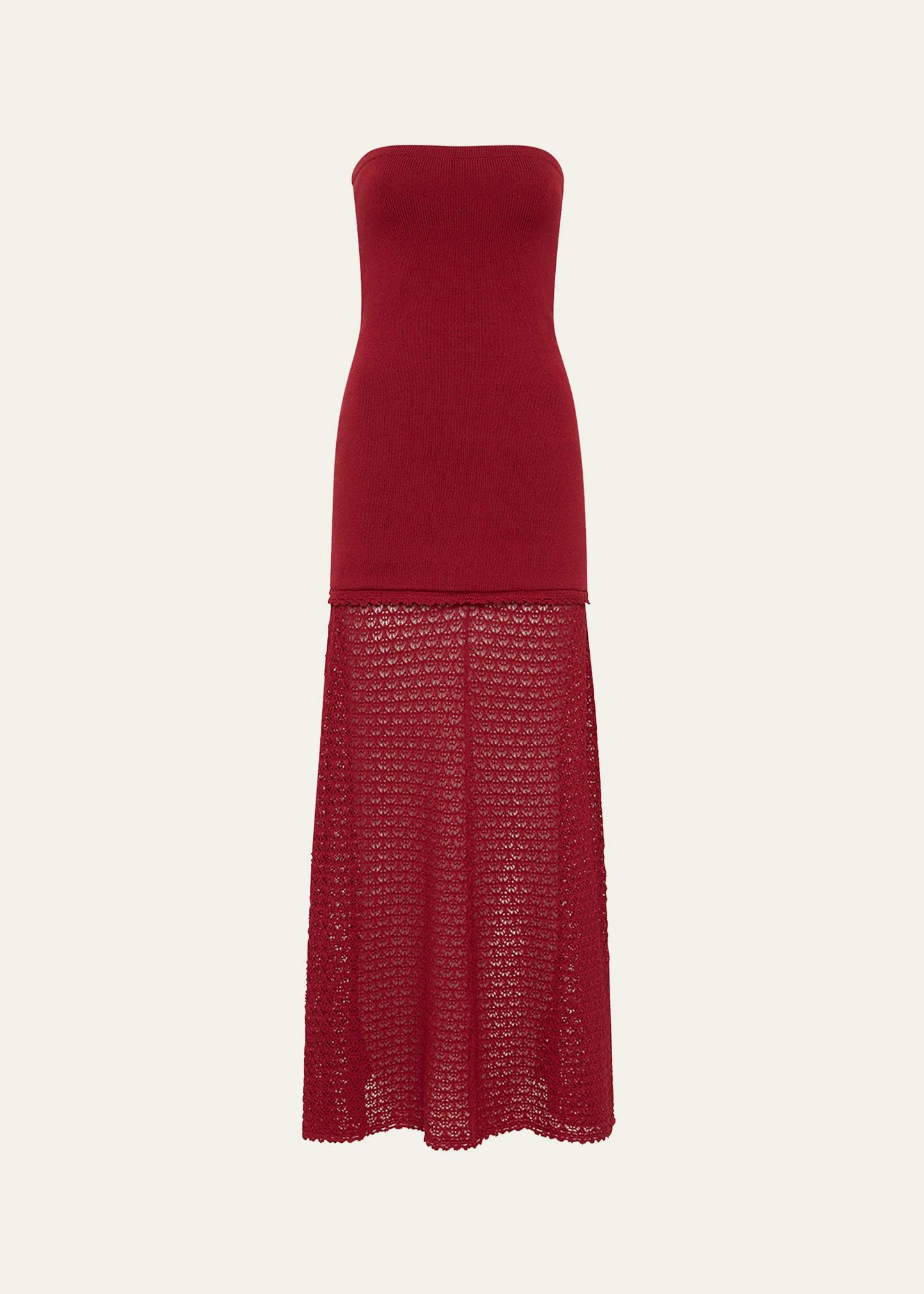 romy strapless knit maxi dress