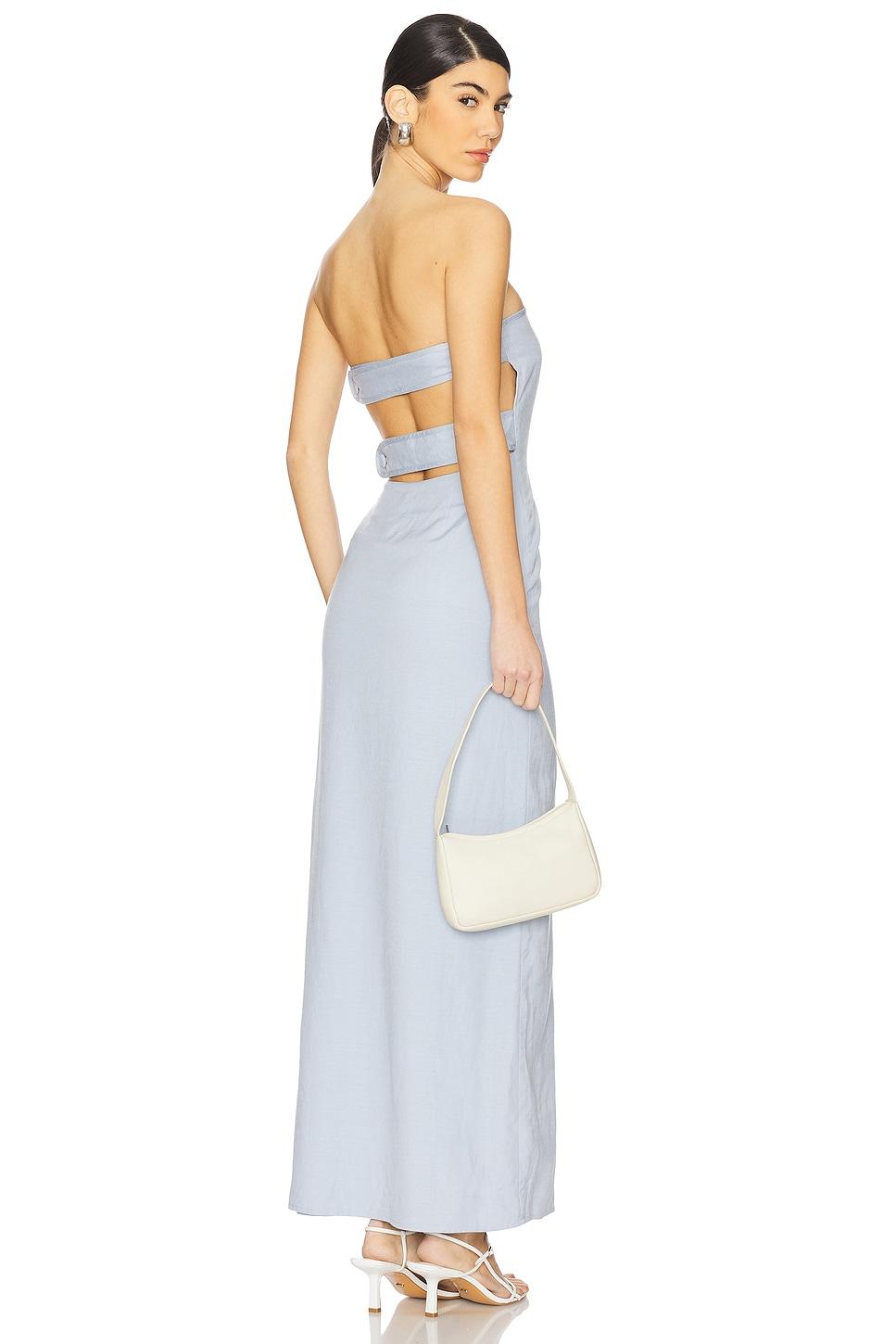romy strapless panel back dress
