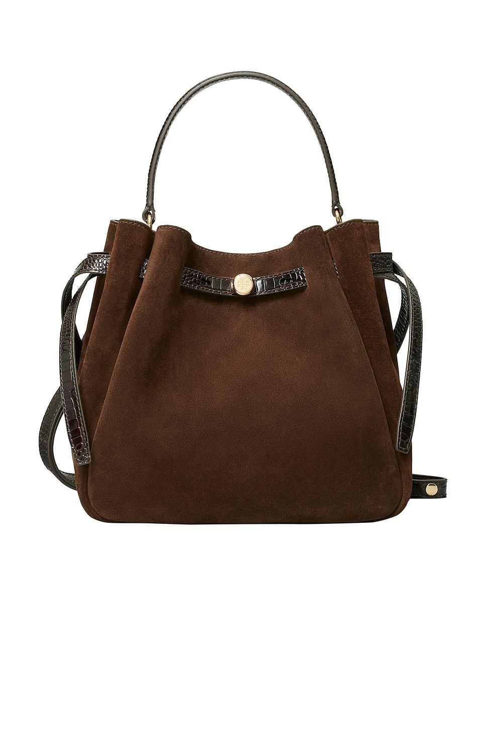 romy suede bucket bag