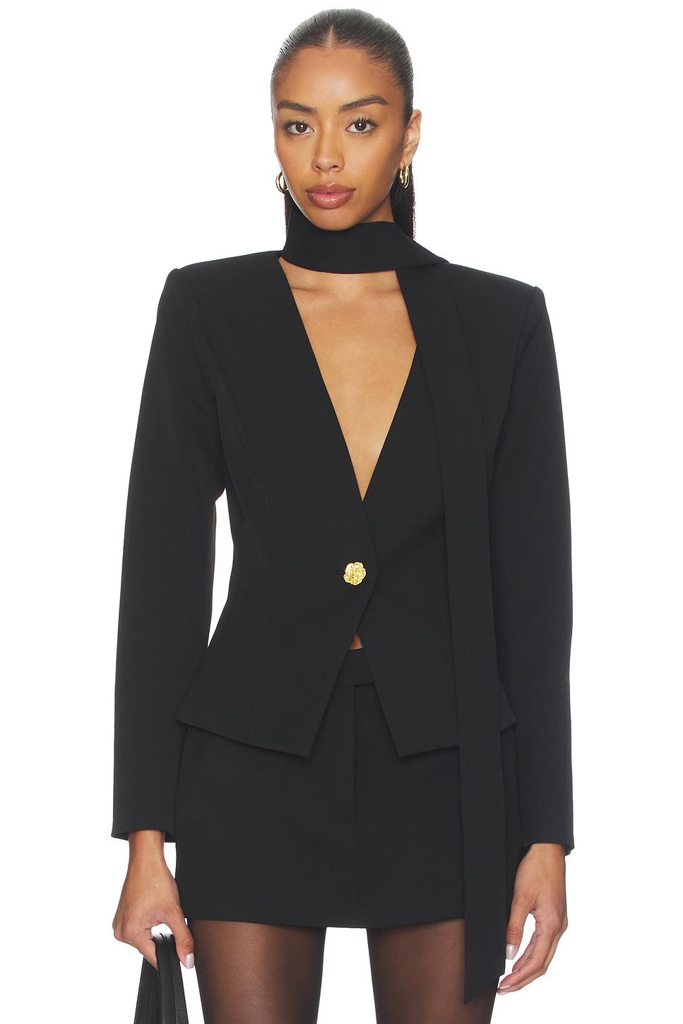 romy tie neck blazer